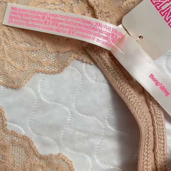 Victoria’s Secret PINK nude thong panty M - Picture 5 of 9